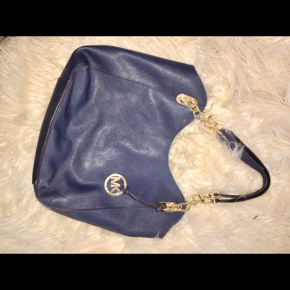 Navy Blue MK Handbag - Picture 1 of 3